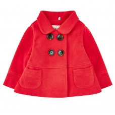 MC49: Girls Red Fleece Swing Jacket  (6-8 Years)